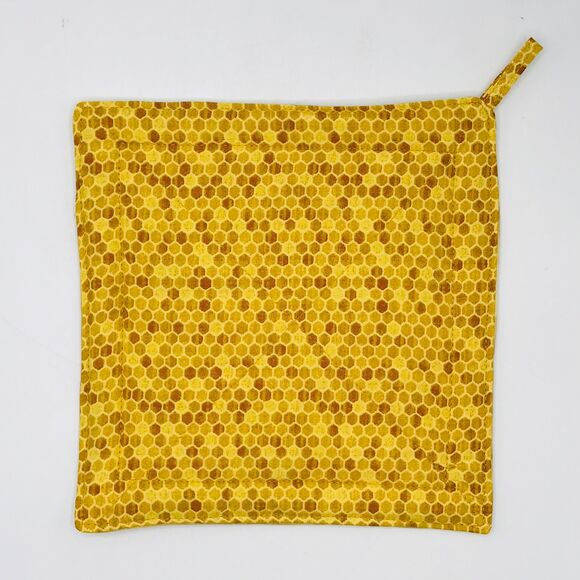 Oven Mitt, Square Potholder, Finger Hot Pad Honeycomb, Baking Gift Set of 3 - Picture 4 of 6